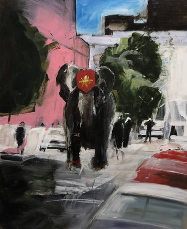 Original Figurative Political Paintings by John Hiom