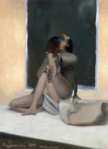 Original Abstract Expressionism Erotic Paintings by Benjamin Alejandro Luna Ramírez