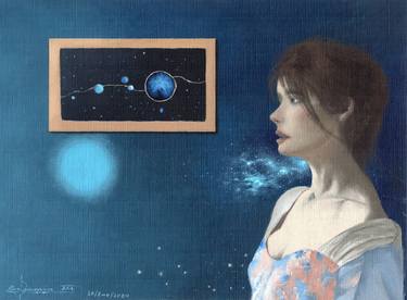 Original Outer Space Painting by Benjamin Alejandro Luna Ramírez