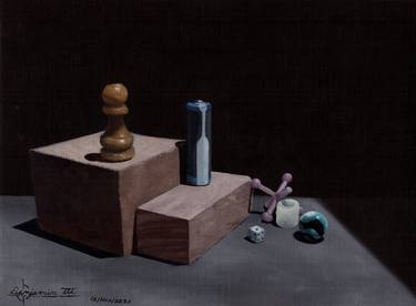 Original Still Life Paintings by Benjamin Alejandro Luna Ramírez