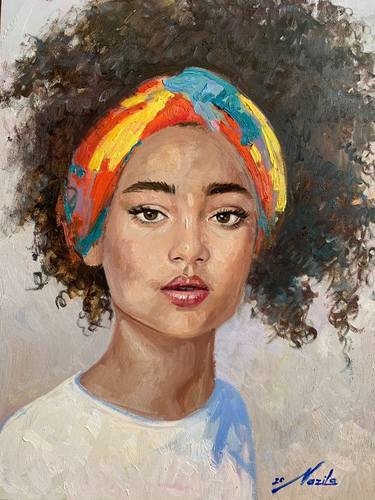 Original Portraiture People Paintings by nazila farzullayeva