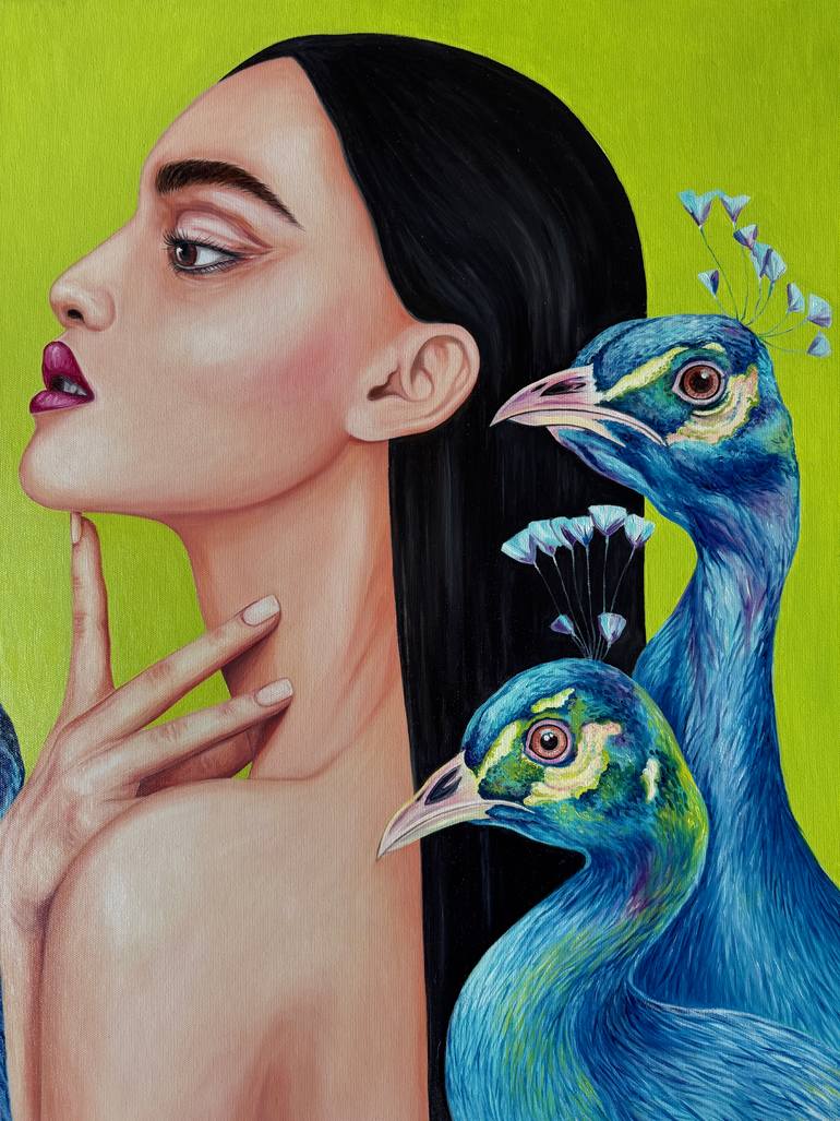 Original Surrealism Fashion Painting by Vera Minaeva