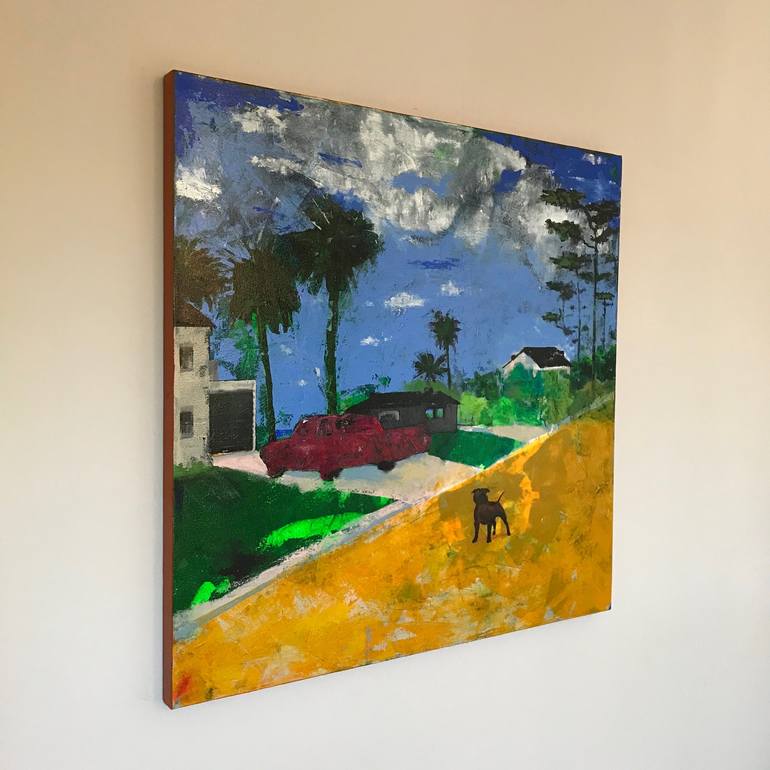 Original Modern Dogs Painting by Philip Michael Martin