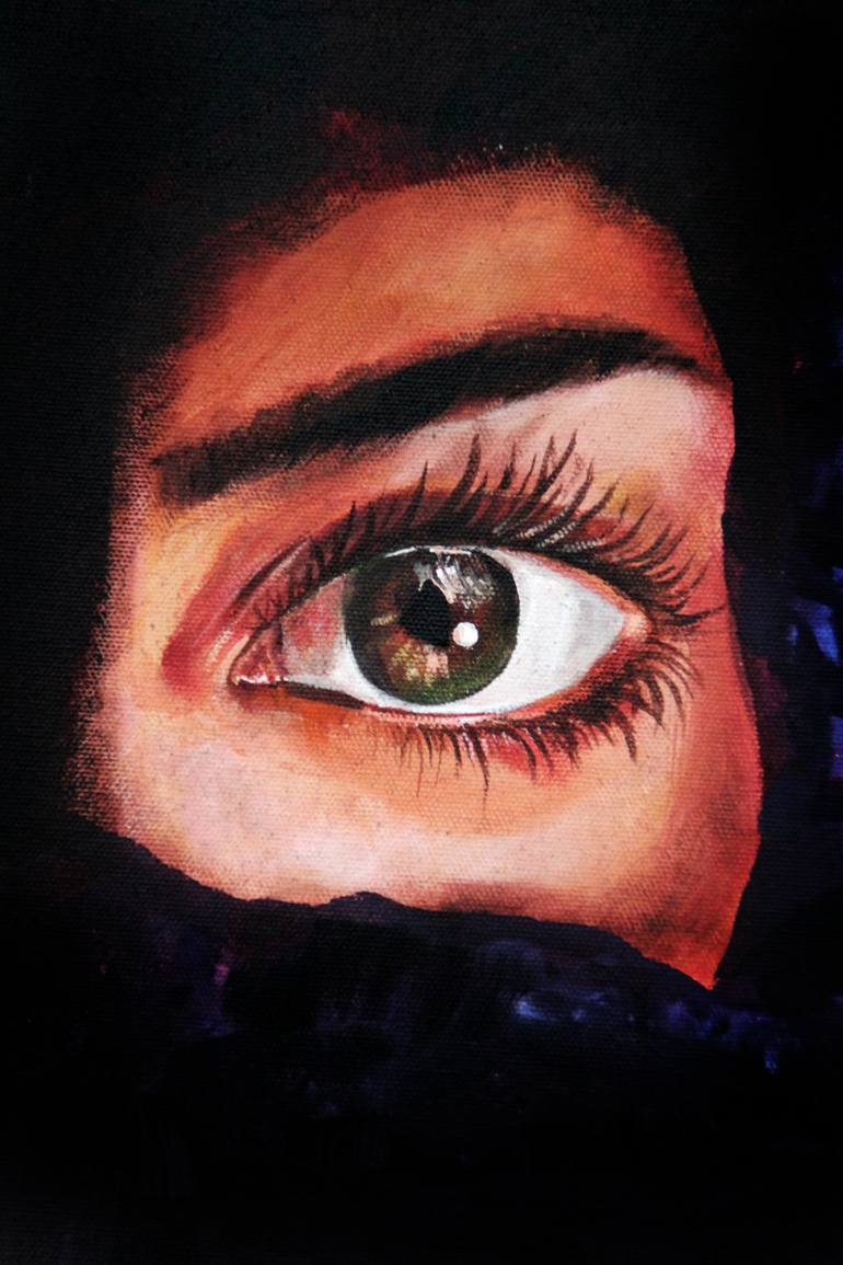 Original Black & White Women Painting by Afshana Sharmeen