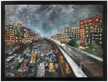 Original Expressionism Cities Paintings by Afshana Sharmeen
