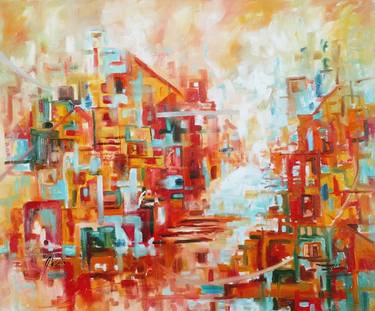 Original Abstract Expressionism Abstract Paintings by Afshana Sharmeen