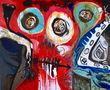 Original Abstract Expressionism Mortality Paintings by Uzo Uzo