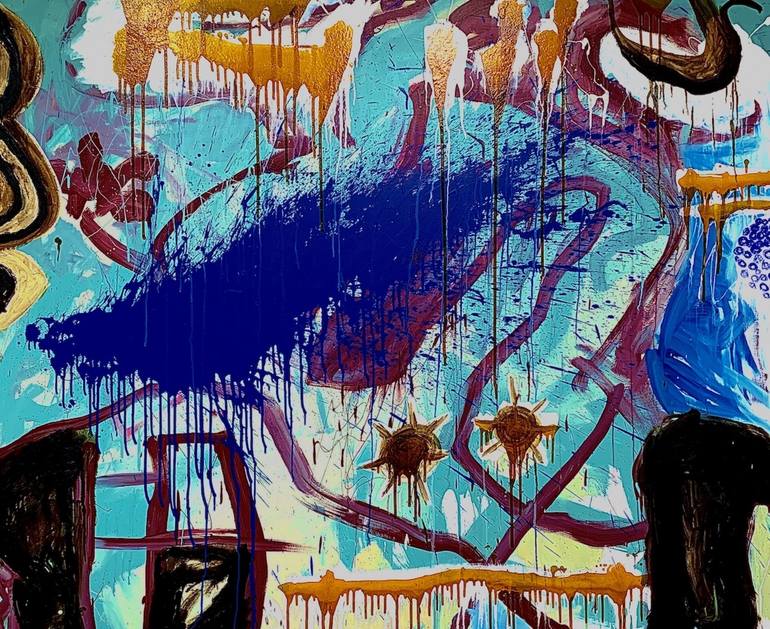 Original Abstract Expressionism Abstract Paintings by Uzo Uzo