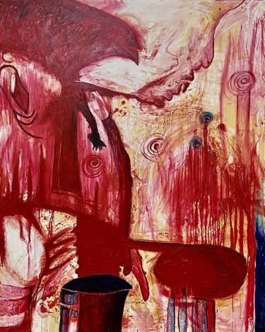 Original Abstract Expressionism Abstract Paintings by Uzo Uzo