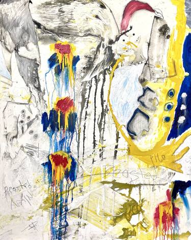 Original Abstract Expressionism Abstract Paintings by Uzo Uzo