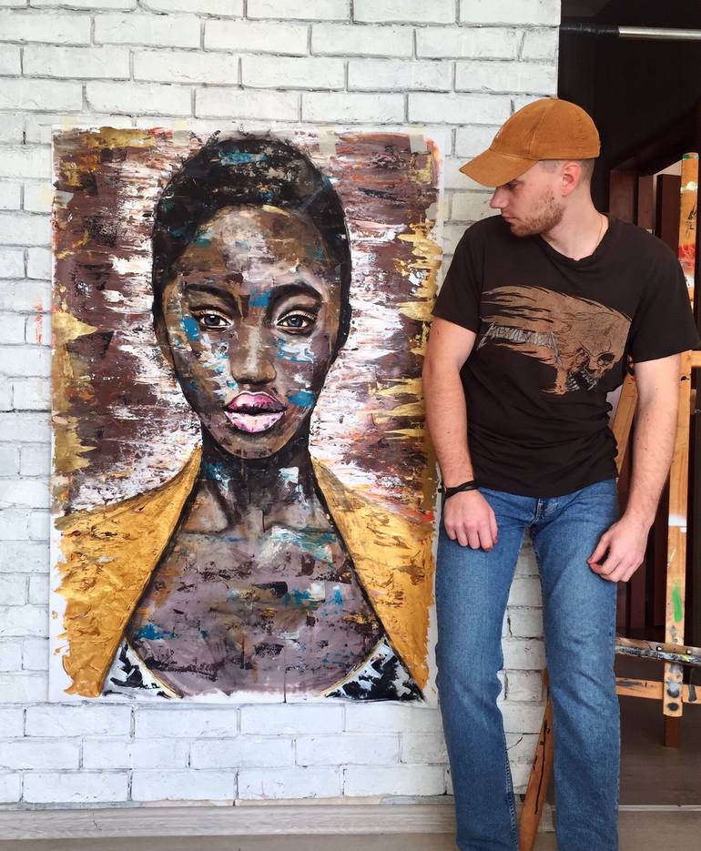 Original Abstract Portrait Painting by Василий Кизинёк