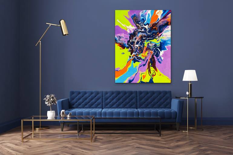Original Dada Abstract Painting by Jen Du