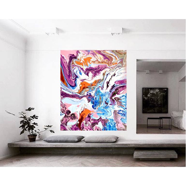Original Expressionism Seascape Painting by Jen Du