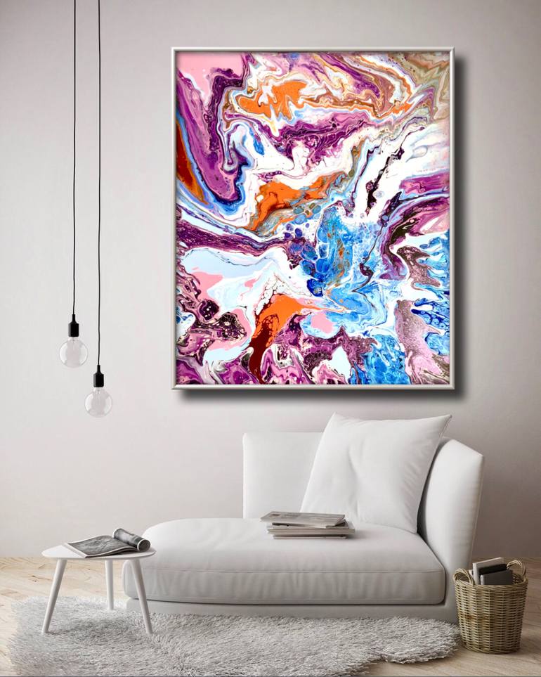 Original Expressionism Seascape Painting by Jen Du