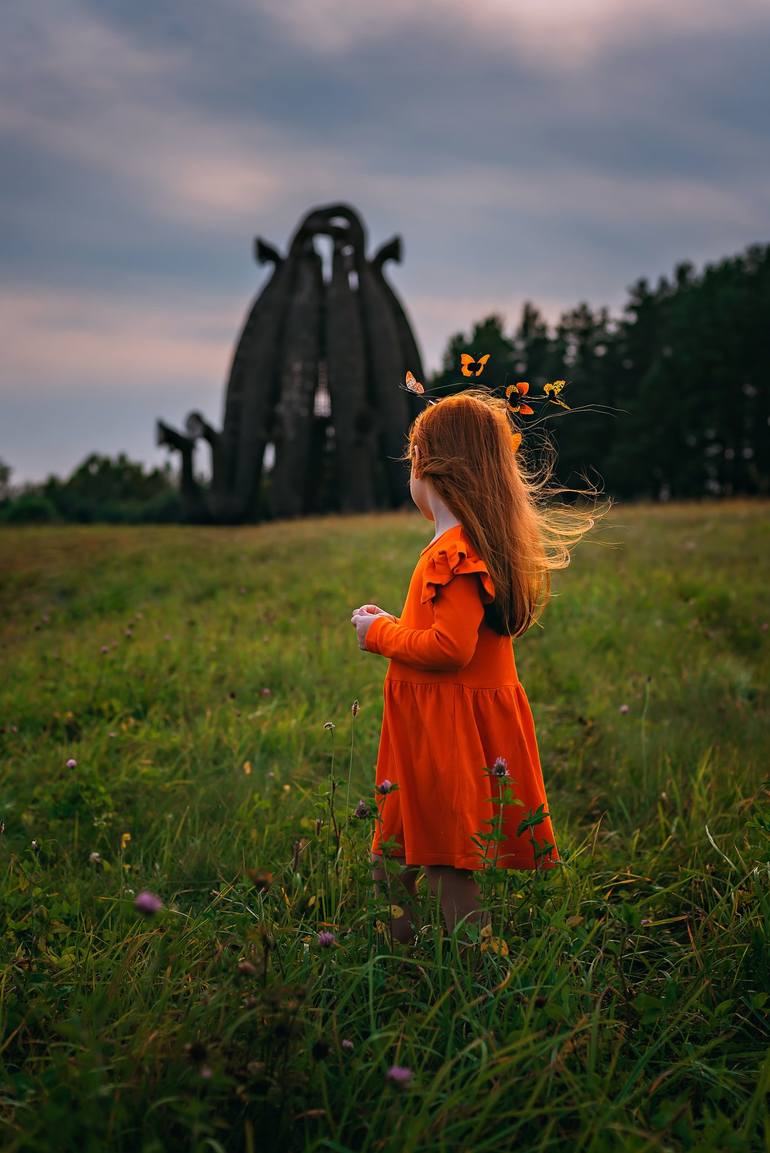 red girl in a mystical place - Limited Edition of 20 - Print