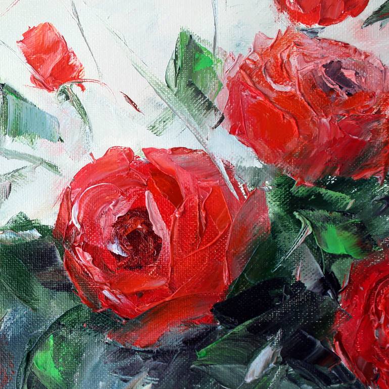 Original Fine Art Floral Painting by Olesya Lopatina