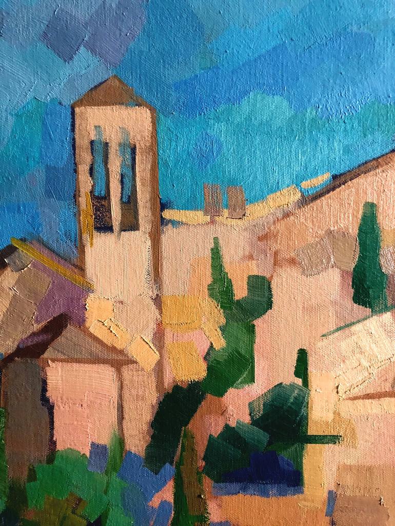 Original Cubism Landscape Painting by Ksenia Senkevich