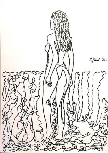Original Figurative Nude Drawings by Sanja Jančić