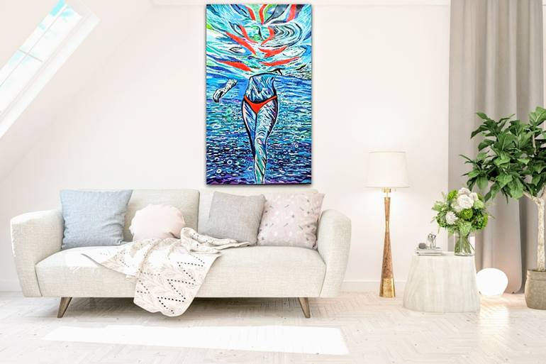 Original Impressionism Beach Painting by Sanja JančIć