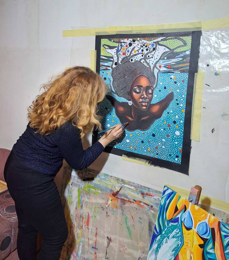 Original Digital Art People Painting by Sanja Jancic