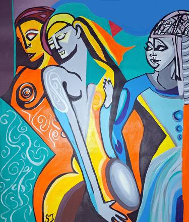 Original Abstract People Painting by Sanja JančIć