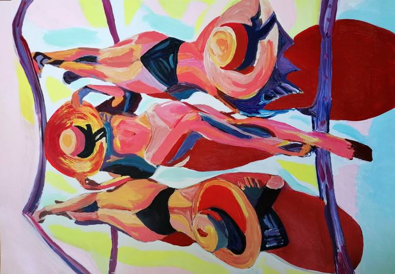 Original Expressionism Beach Painting by Sanja JančIć