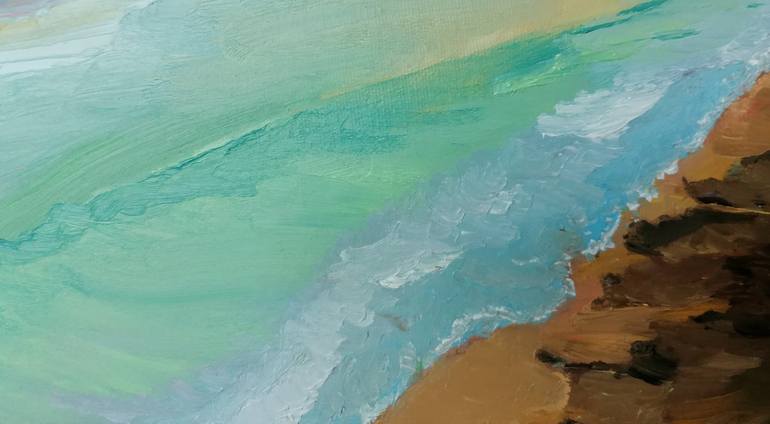 Water soluble oil pastels ~ watercolor beach card - Unity Blog