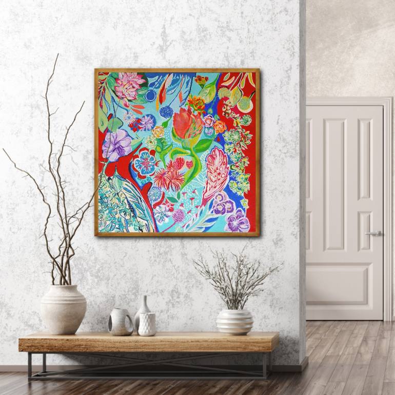 Original Expressionism Floral Painting by Sanja Jančić