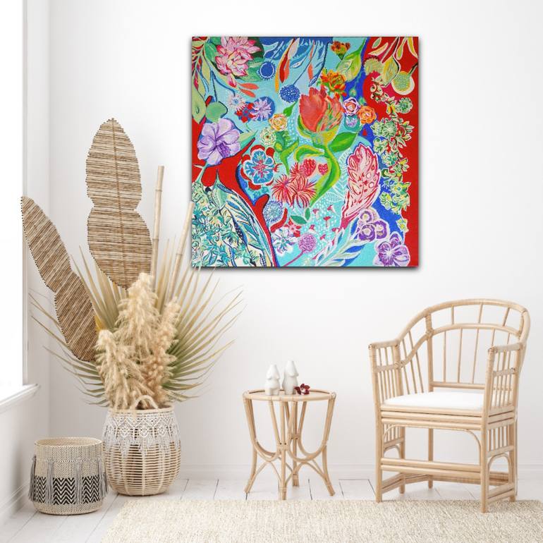 Original Expressionism Floral Painting by Sanja Jančić