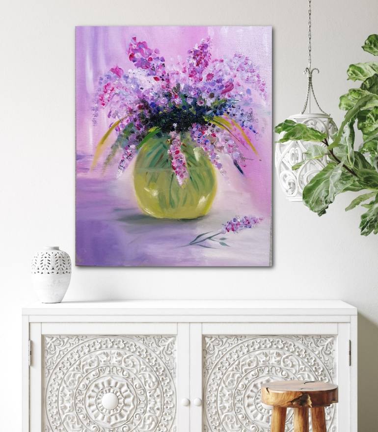 Original Impressionism Floral Painting by Sanja Jančić