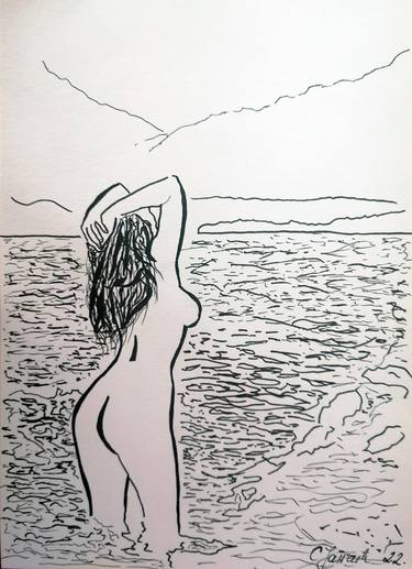 Print of Figurative Nude Drawings by Sanja Jančić
