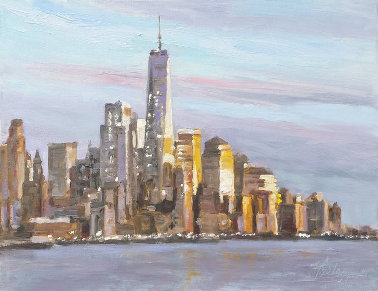 New York Skyline 1 Painting by Irek Szelag | Saatchi Art