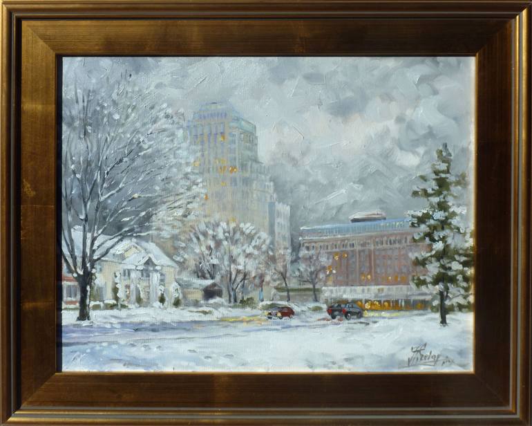 Original Impressionism Cities Painting by Irek Szelag