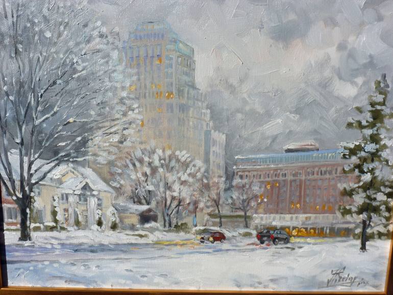 Original Impressionism Cities Painting by Irek Szelag