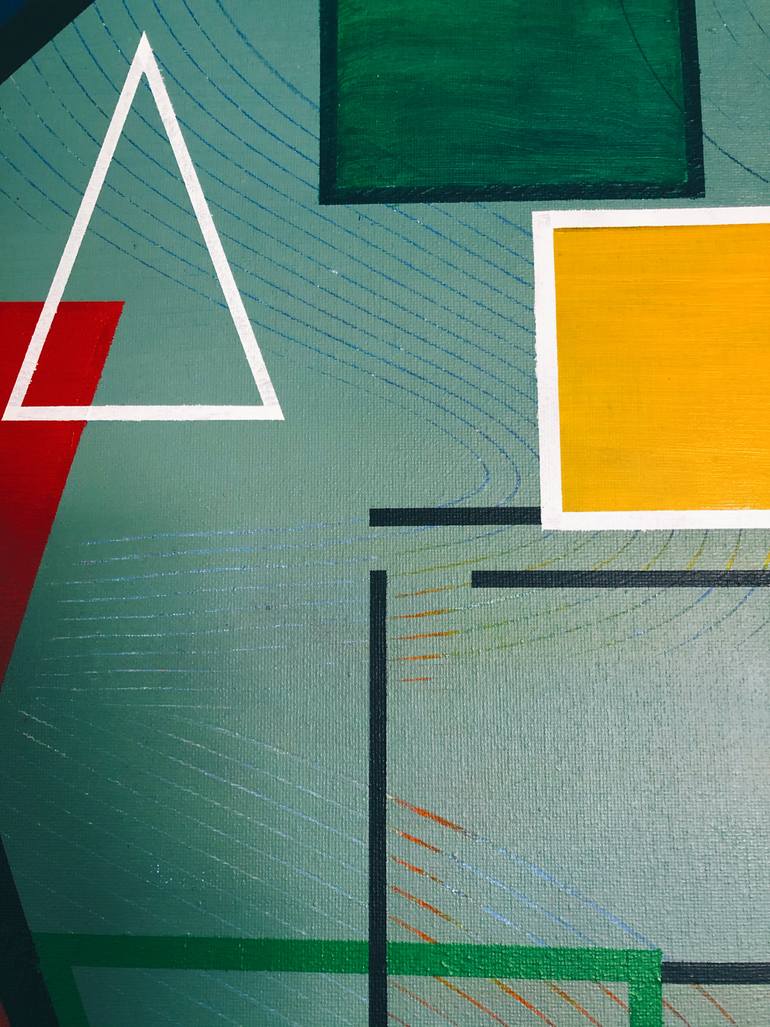 Original Abstract Geometric Painting by Elizaveta Moroz