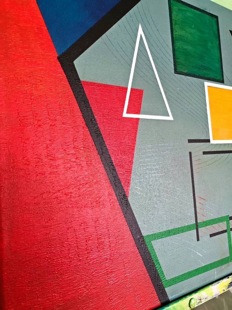 Original Abstract Geometric Painting by Elizaveta Moroz
