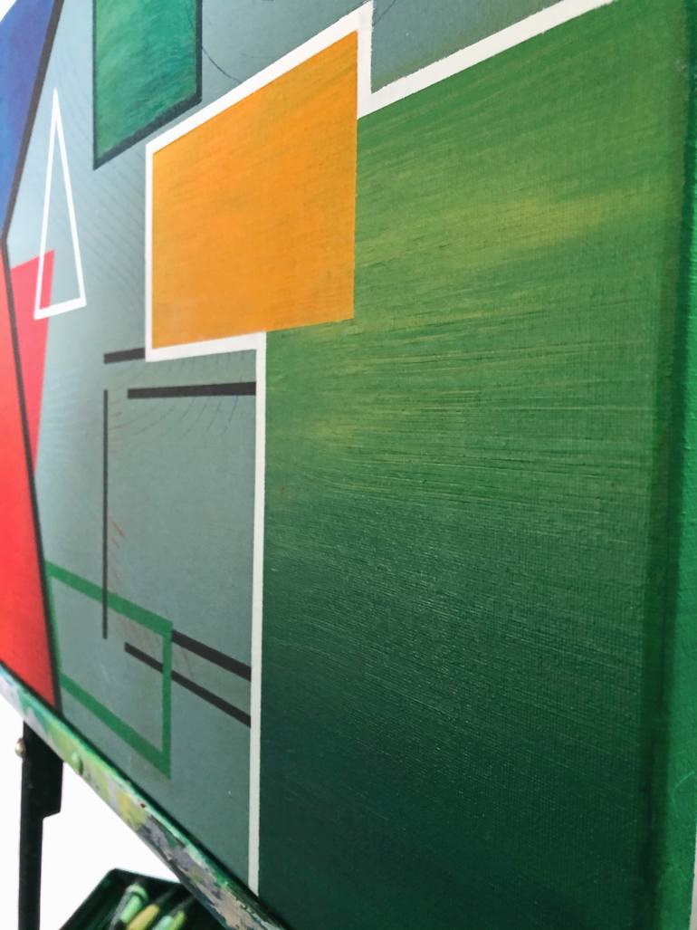Original Abstract Geometric Painting by Elizaveta Moroz