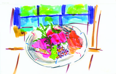 Print of Expressionism Food Drawings by Anat Or Magal