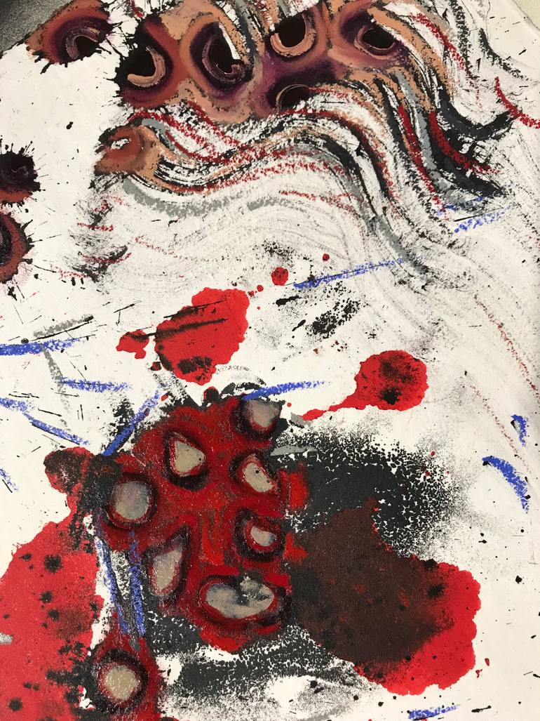 Original Abstract Calligraphy Painting by Elea Dmc