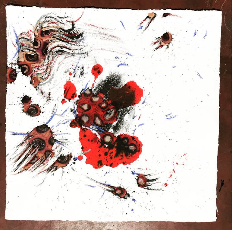 Original Abstract Calligraphy Painting by Elea Dmc