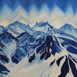 Mountains in Prussian Blue by Moshe Sigel