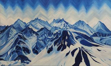 Mountains in Prussian Blue thumb