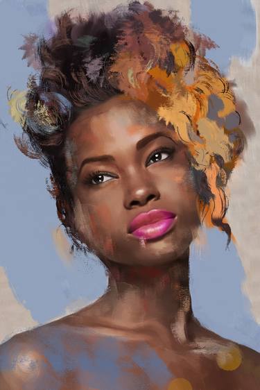 digital painting. bright girl. modern painting thumb