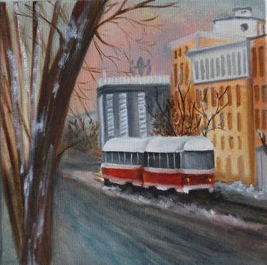 city landscape.Oil painting in canvas thumb
