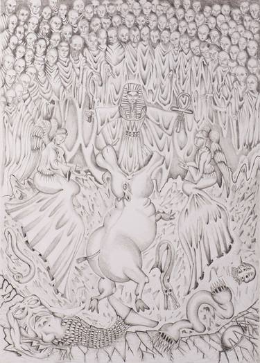 Original Surrealism Classical mythology Drawings by Jay Shaw-Baker