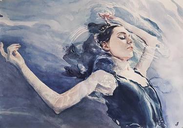 Original Women Painting by Leila Dzhaber