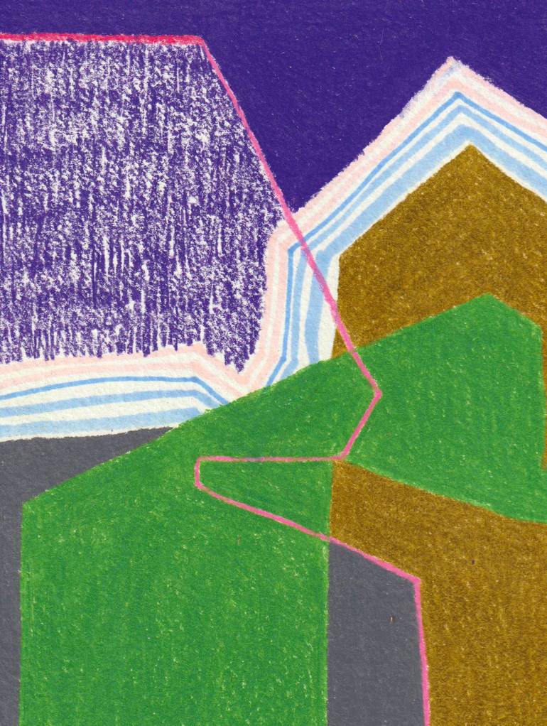 Original Abstract Expressionism Abstract Drawing by Katherine Statsenko