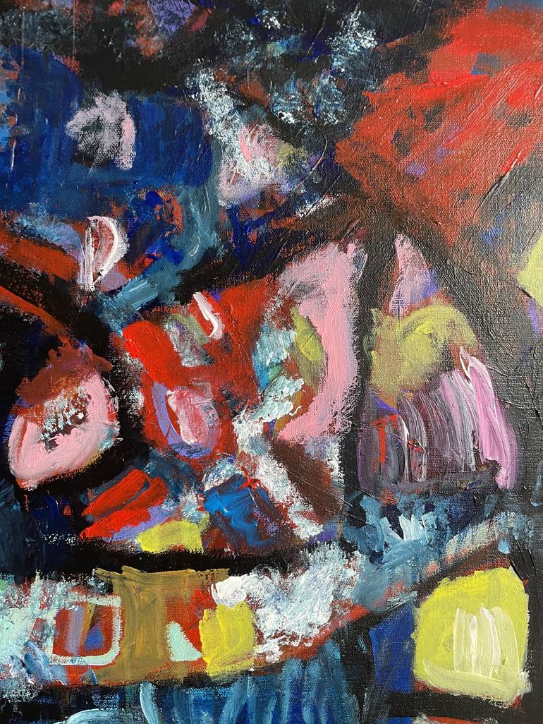 Original Abstract Expressionism Abstract Painting by Geraldine Santiago