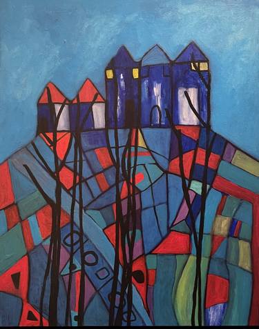 Print of Abstract Expressionism Home Paintings by Geraldine Santiago