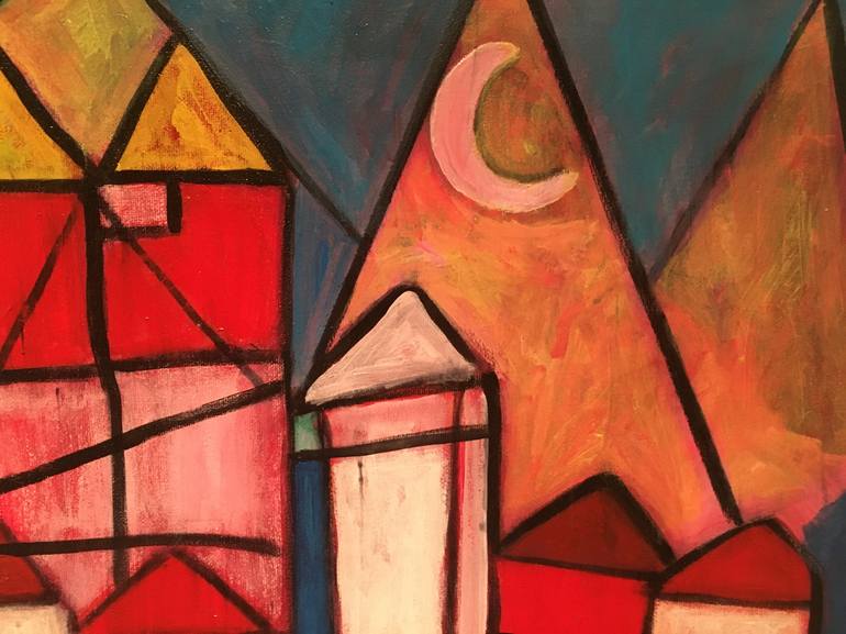 Original Abstract Expressionism Home Painting by Geraldine Santiago